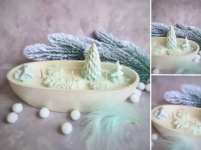 Соєва свічка Сніговий пейзаж (цитрус і ялівець)