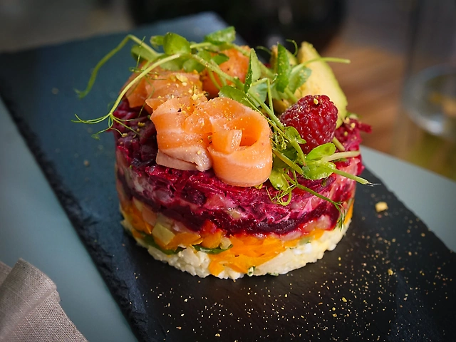 SIGNATURE SHUBA WITH SALMON AND AVOCADO