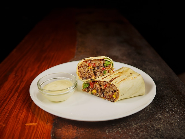 Special burrito with marbled beef