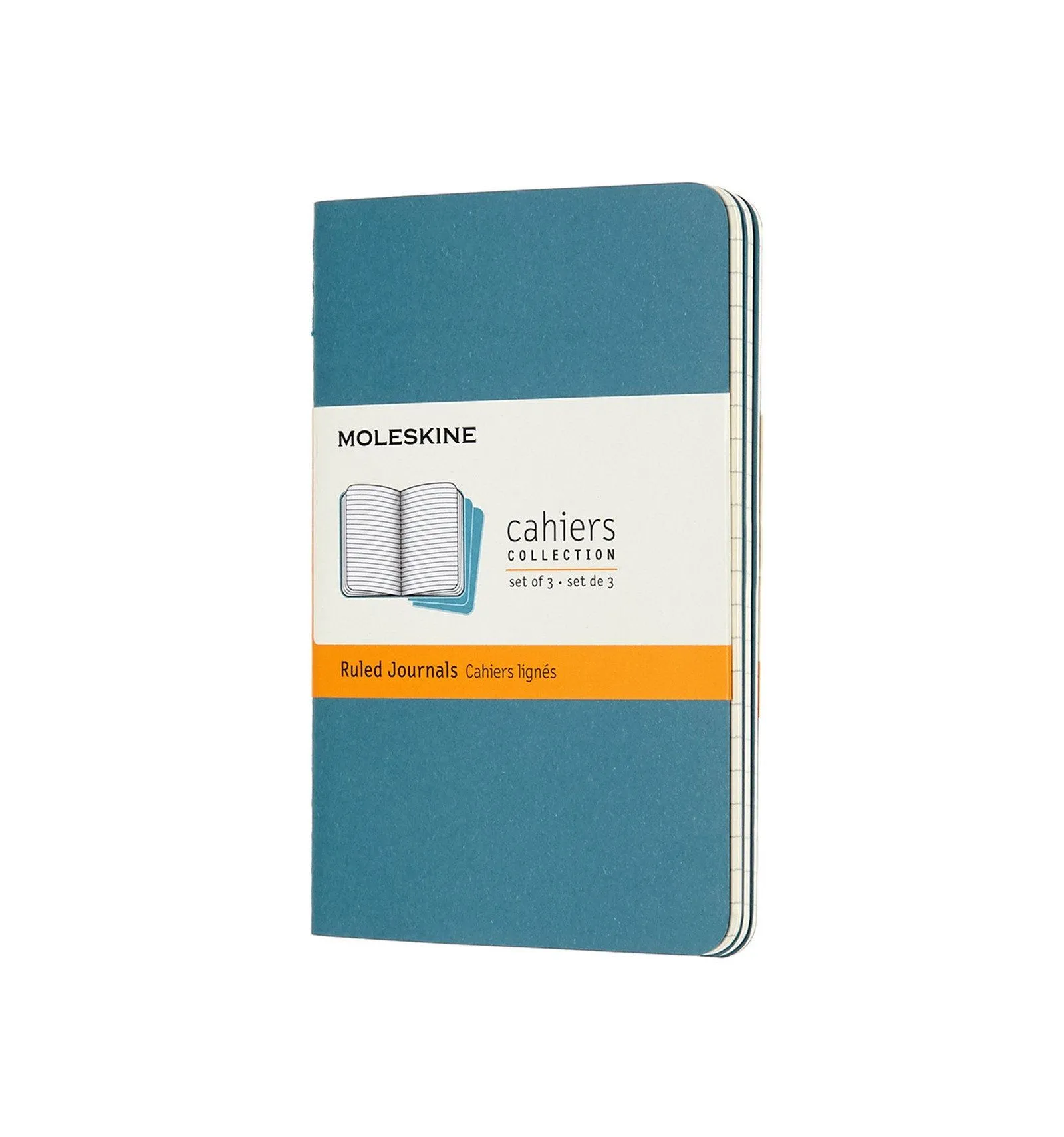 Блокнот Moleskine Cahier средний / нелинованные Живой Голубой