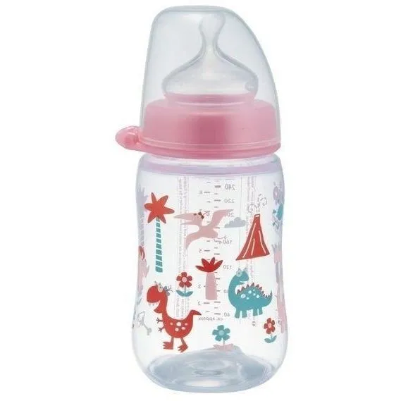 РР пляшка 260 мл.з широкою горловиною"Д" + соска з широкою шийкою (Система "Actiflex")  M/NIP