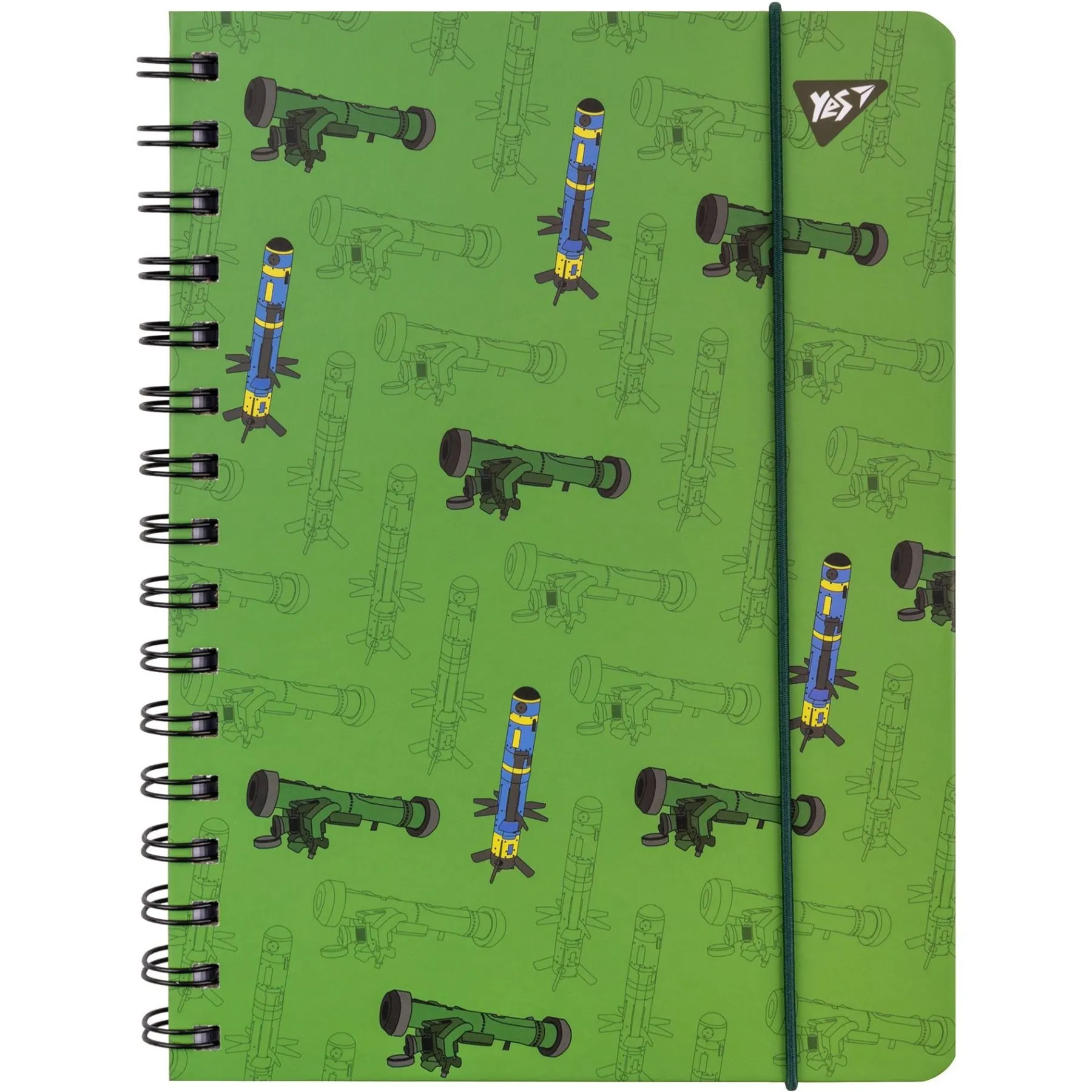 Блокнот YES А5/80 подв. спіраль з резинкою "Месники", клітинка