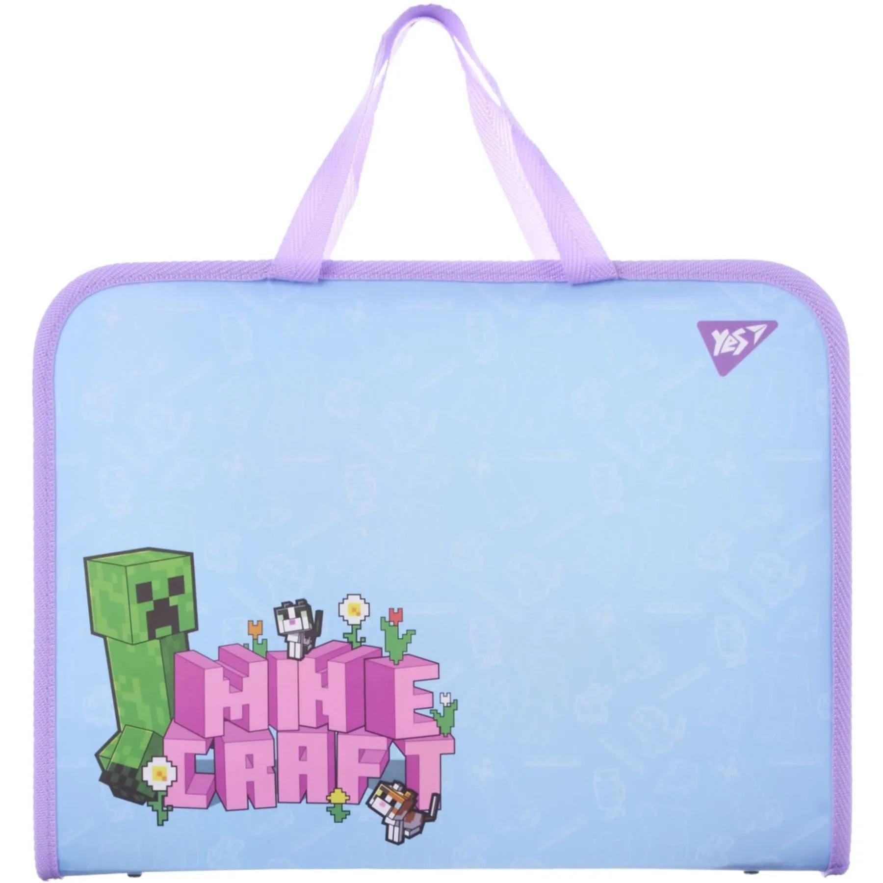 Папка-портфель Yes FC на блискавці з тканинними ручками "Minecraft.Spring"