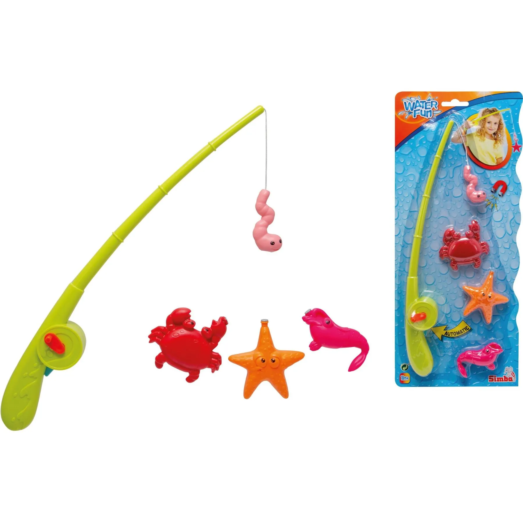 Ігровий набір "Риболов", механічна вудка, 3 тваринки, 36 см, 3+
