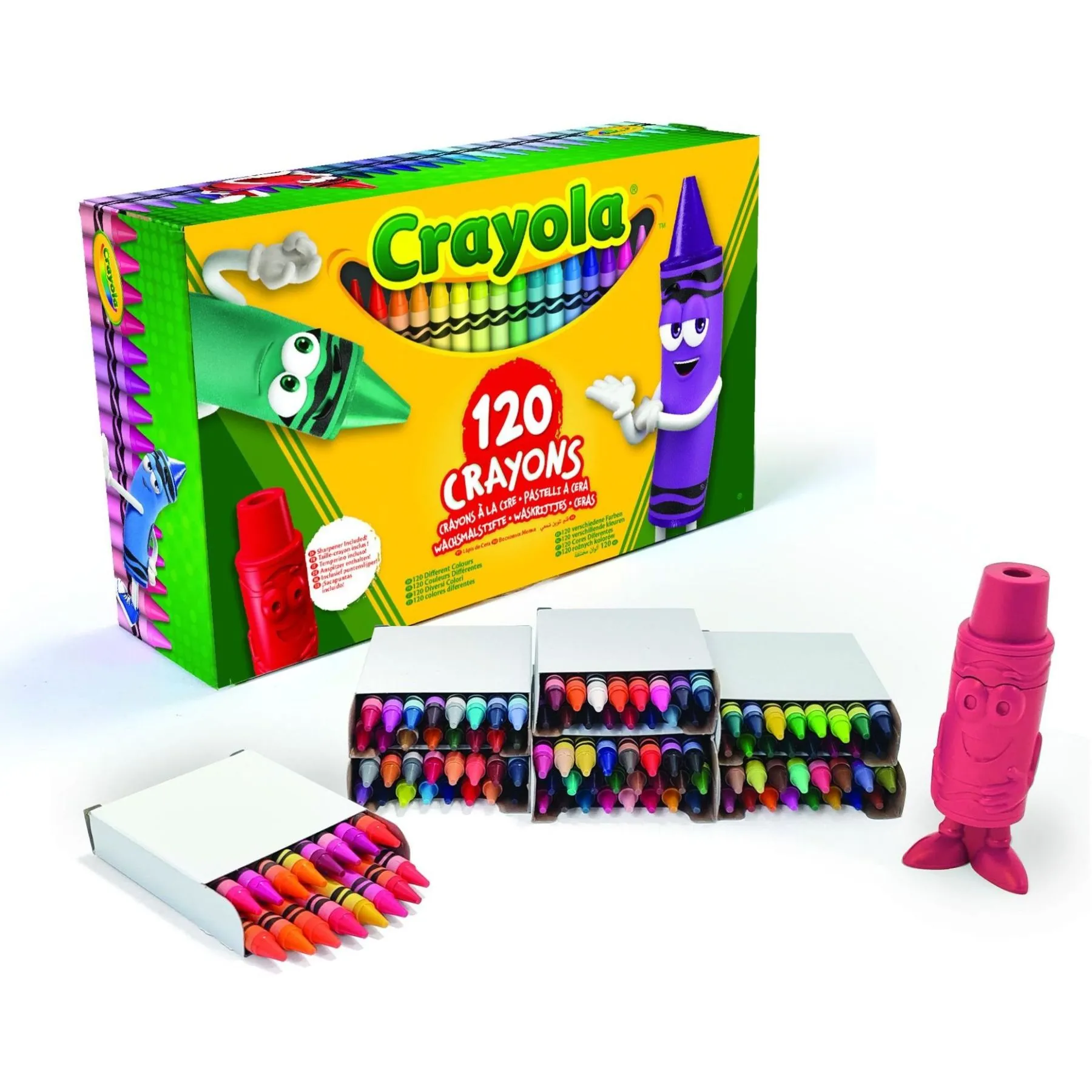 Набір воскової крейди, 120 шт зі стругачкою