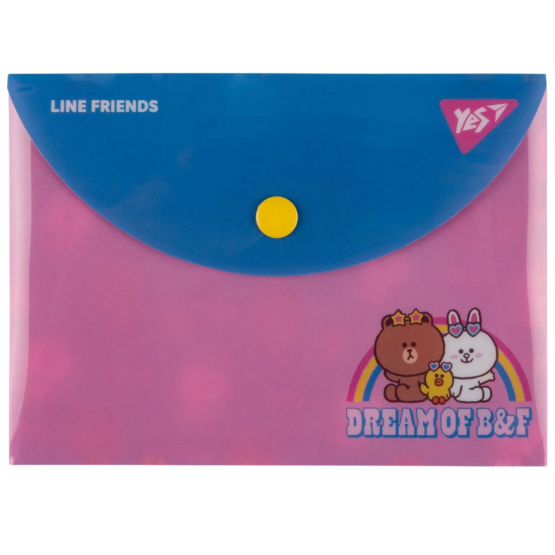 Папка-конверт Yes B7 на кнопці "Line Friends"