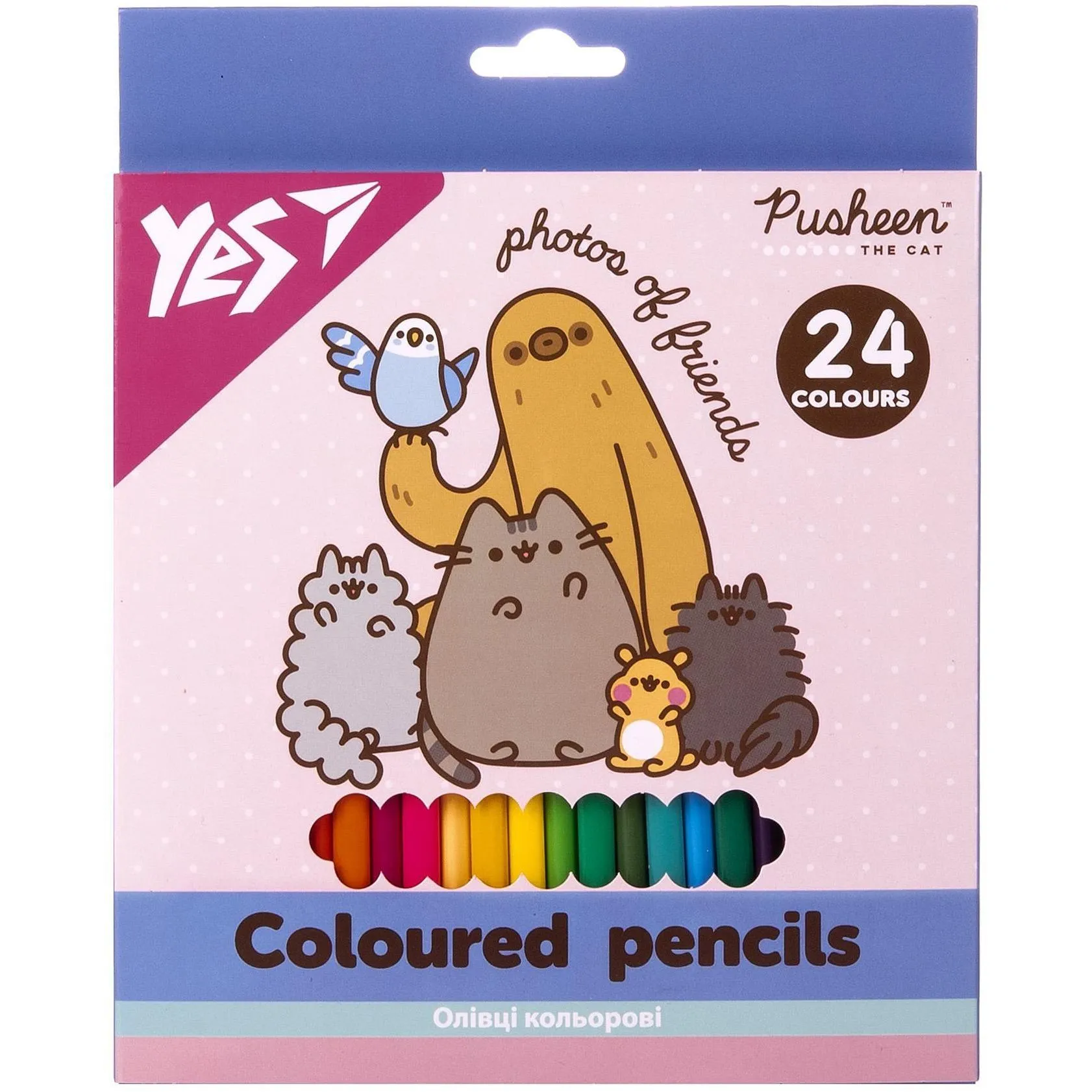 Олівці кольорові Yes 24 кол. "Pusheen"