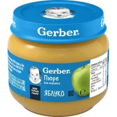 Пюре "Яблуко" 80 г, Gerber