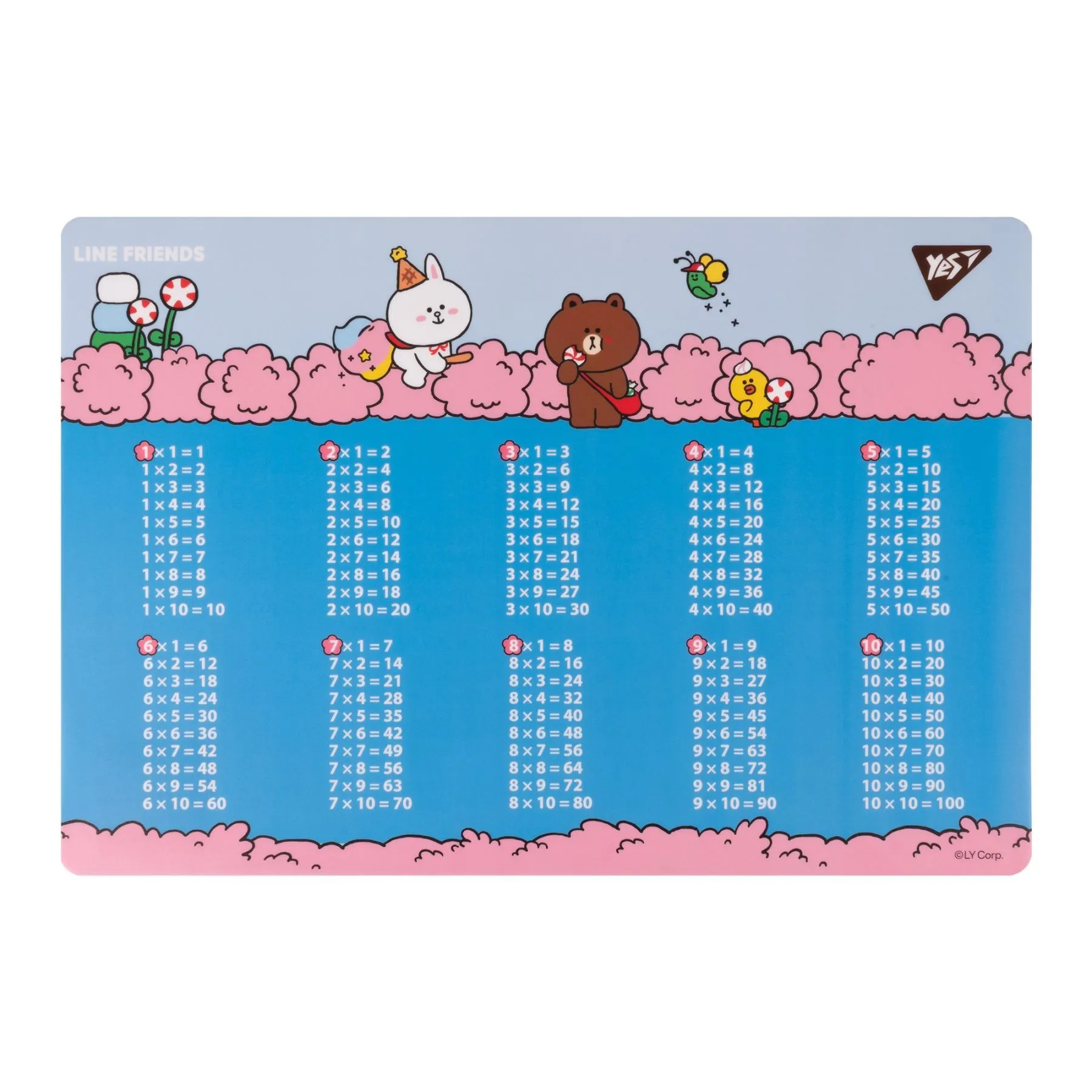 Підкладка для столу  Yes "Line Friends. Together" табл.умнож.