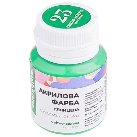 Акрилова фарба глянцева Brushme Світло-зелена