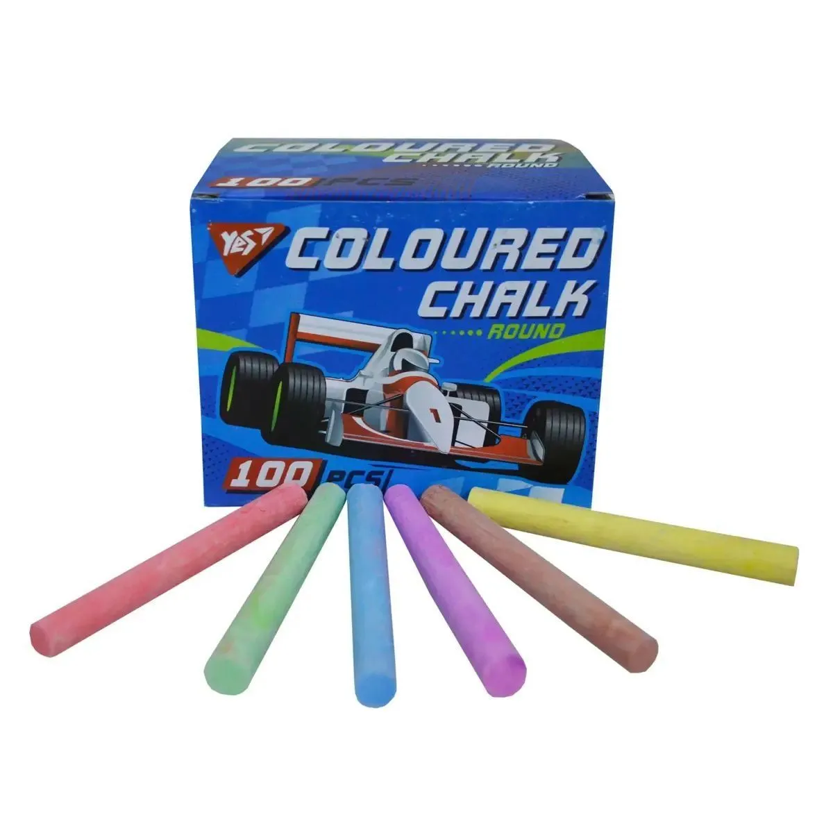 Крейда YES кольорова, кругла, 100 шт "Full power"