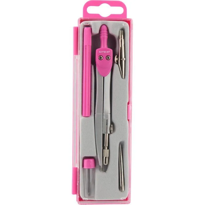 KITE Готовальня 5 предметів рожева