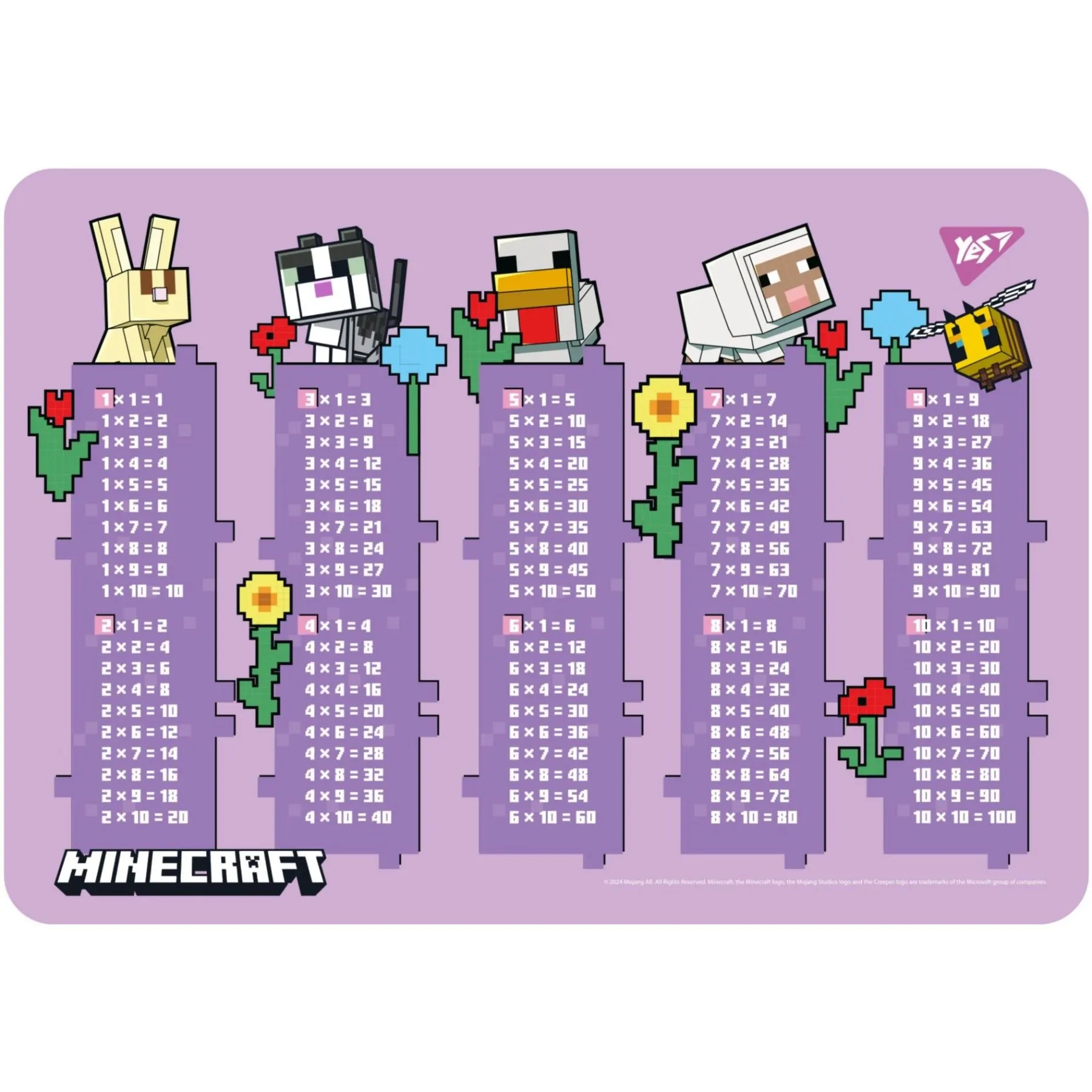 Підкладка пластикова для столу Yes "Minecraft.Spring" табл.множ.