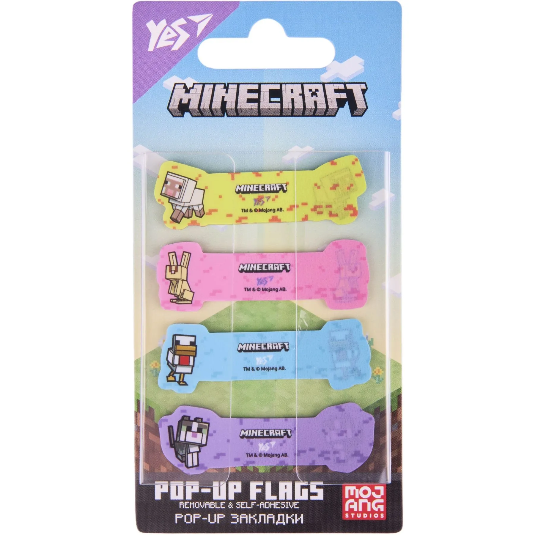 Закладки Pop-up Yes "Minecraft.Spring", пластик, 80 шт