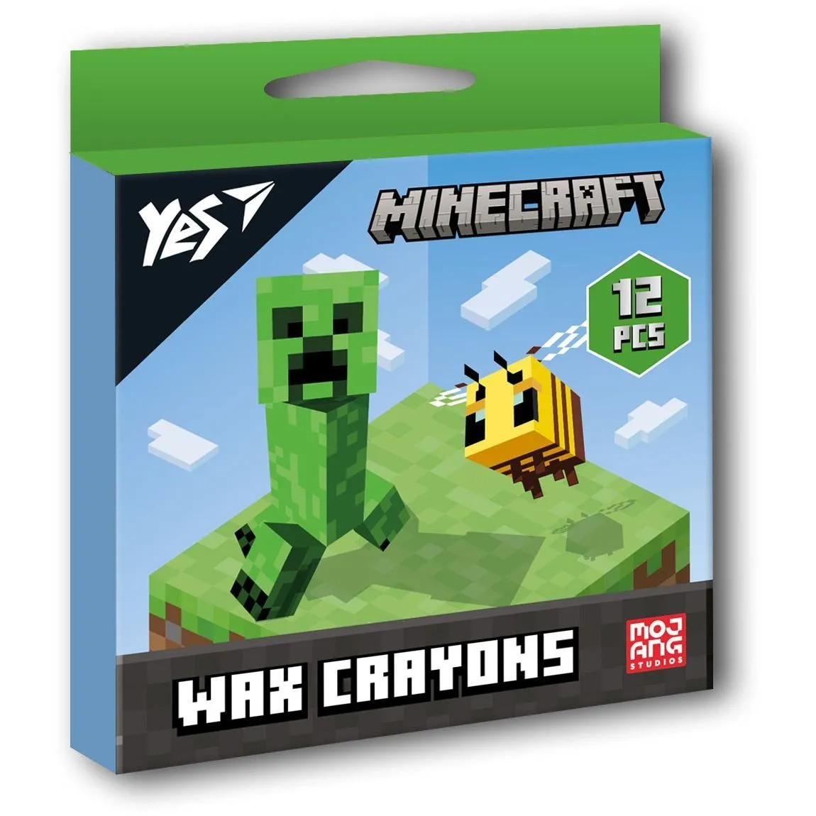 Набір воскових олівців YES 12 шт. "Minecraft"