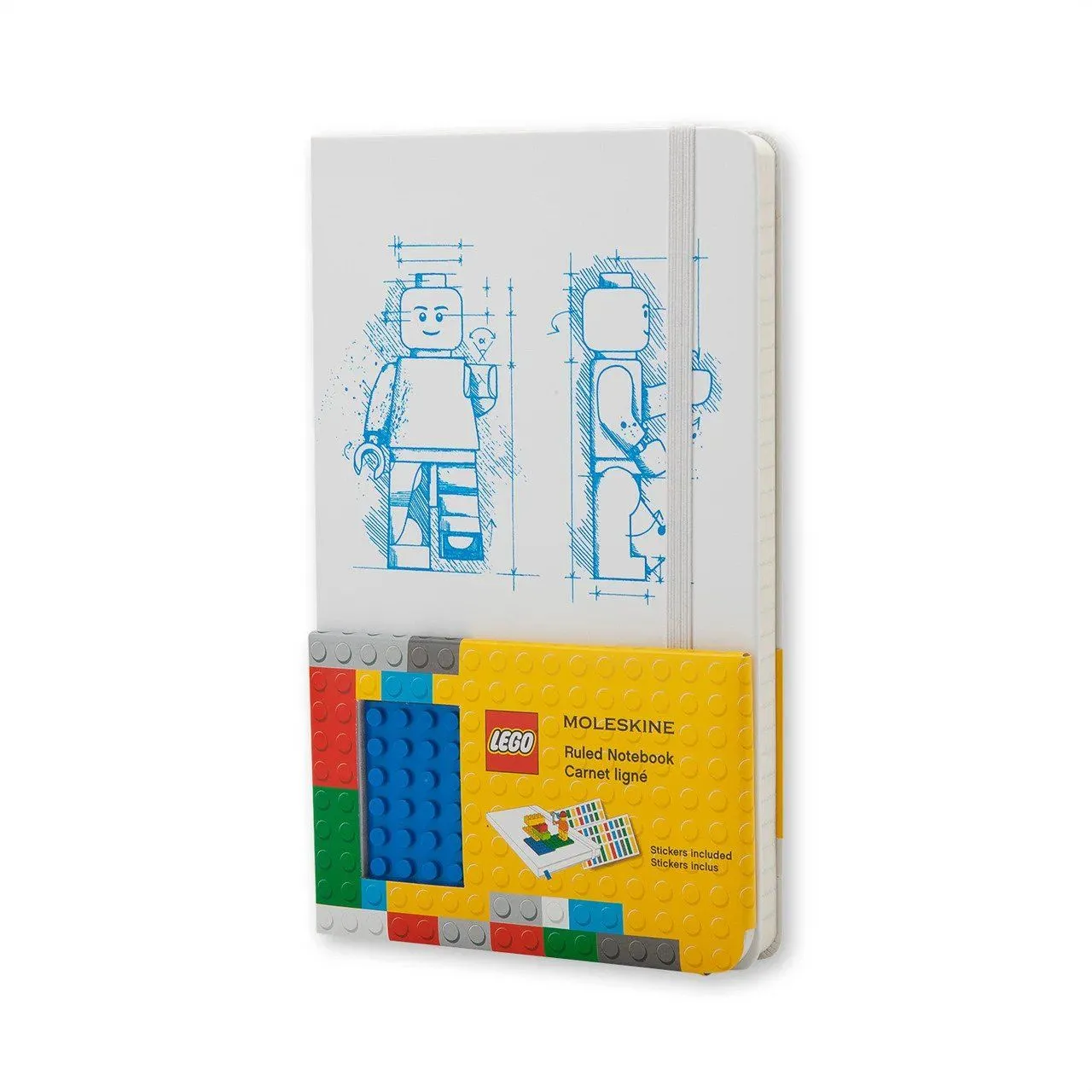 Блокнот Moleskine LEGO-14 средний / Линейка Белый