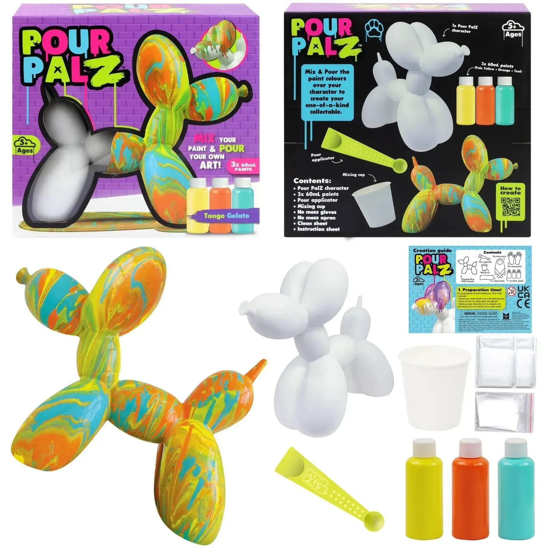 Pour Palz Набір для творчості Флюїд Арт - Balloon Dog "Танго Челато"