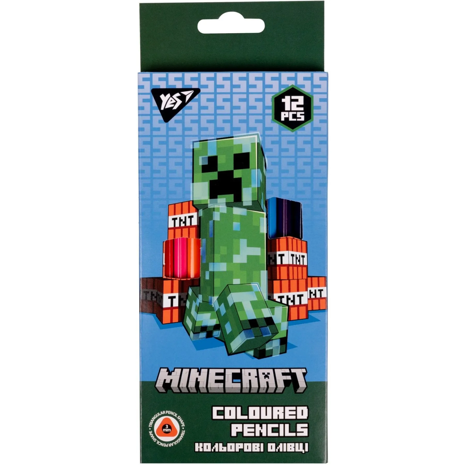 Олівці кольорові YES 12 кол. "Minecraft"