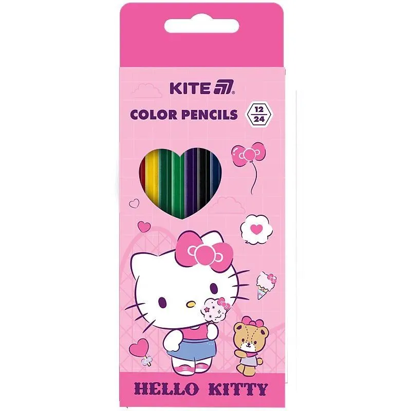 Олівці кольорові двосторонні, 12 шт. HK