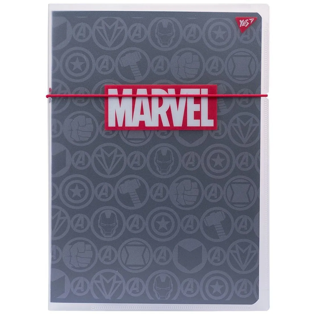 Зошит А4/48 кл. в пластиковій папці з малюнком "MARVEL BLACK" YES