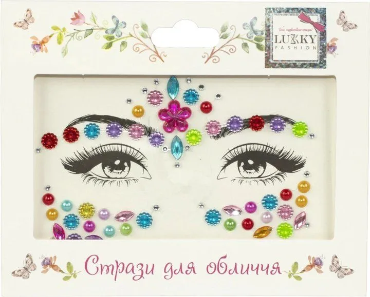 Стрази для обличчя "Квіткова фантазія",марки [Lukkyk