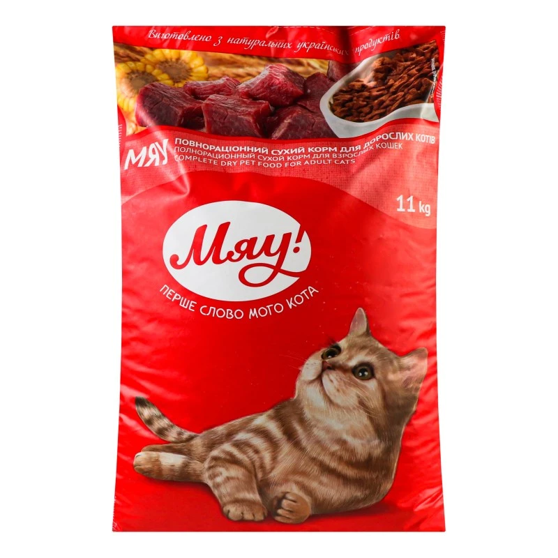 Корм сухий для котів Хрустка курка Мяу, 100 г
