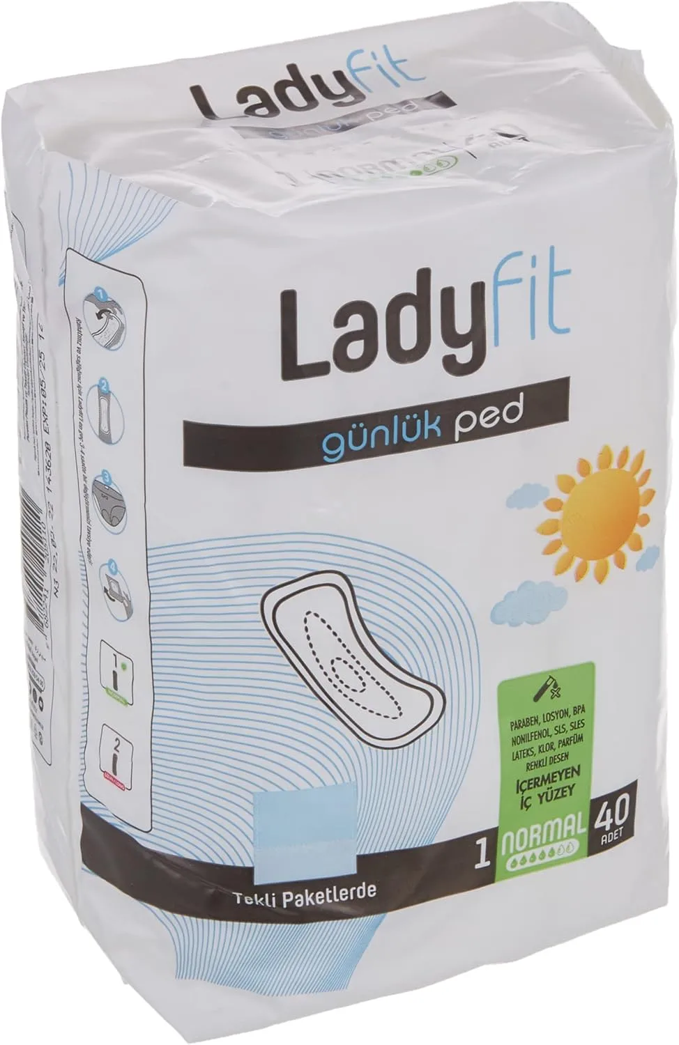 Прокладки гігієнічні щоденні Normal Cotton Ladyfit, 40 шт/уп.