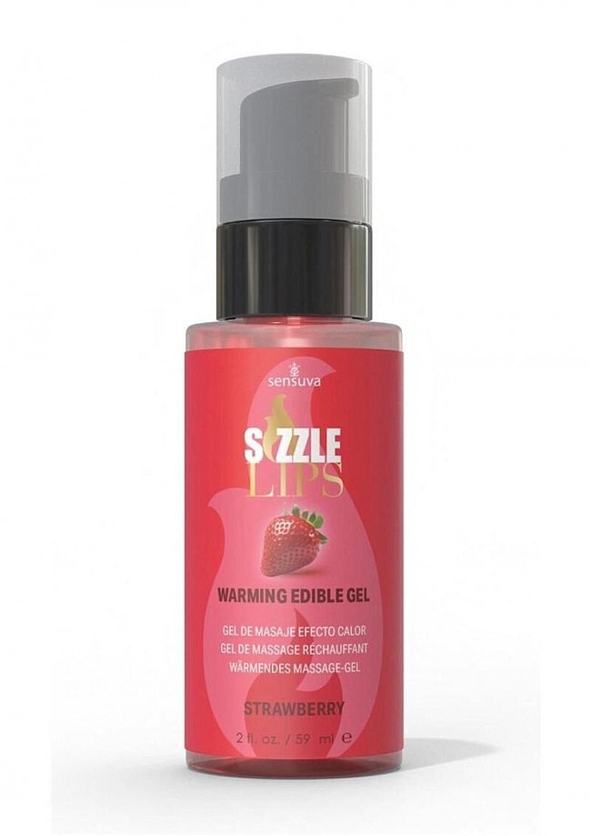 Теплий масажний гель Sensuva Sizzle Lips Pina Colada (59 мл), без цукру, їстівний (Pina Colada)