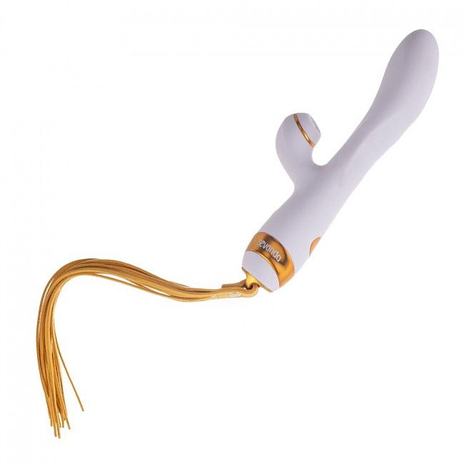 Вібратор-кролик з флоггером LOCKINK SEVANDA Whip Vibrating Massage Wand (білий)