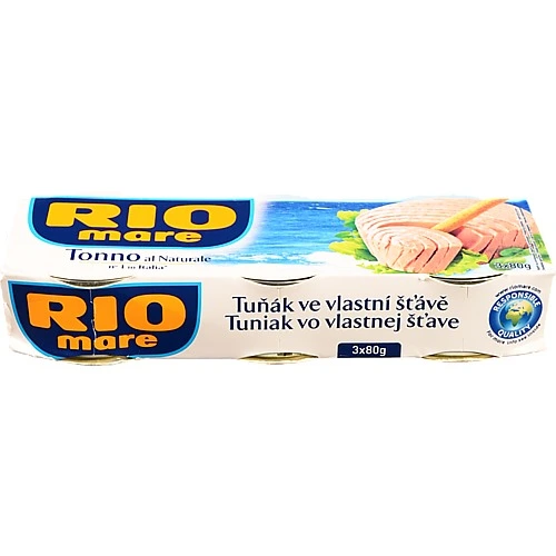 Тунець у власному соку Rio mare к/у 3х80г