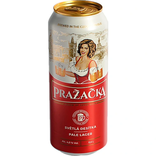 Пиво Пражечка 0.5л свiтле з.б