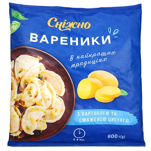 Вареники Сніжно 800г картопля смажена цибуля