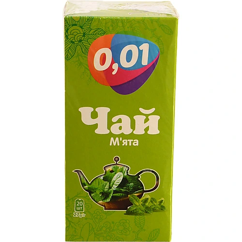 Чай 0.01 20п м'ята