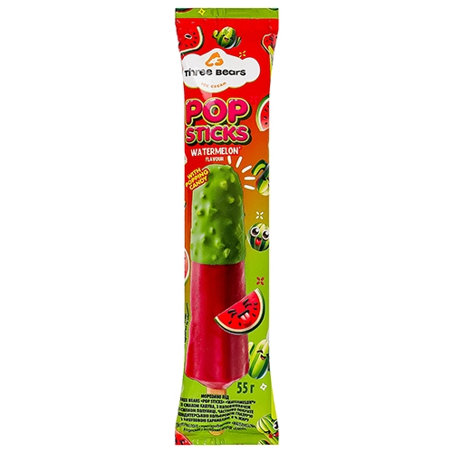 Морозиво Три Ведмеді 55г лід pop sticks watermelon