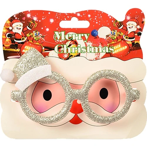 Окуляри карнавальні Новий Рік з блискітками Капелюх