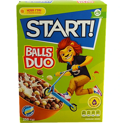 Сніданки сухі зернові Кульки Duo Start! к/у 250г