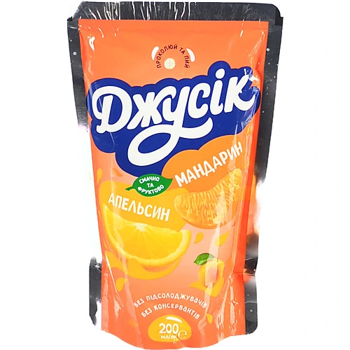Напій соковий Джусік 0.2л апельсин мандарин