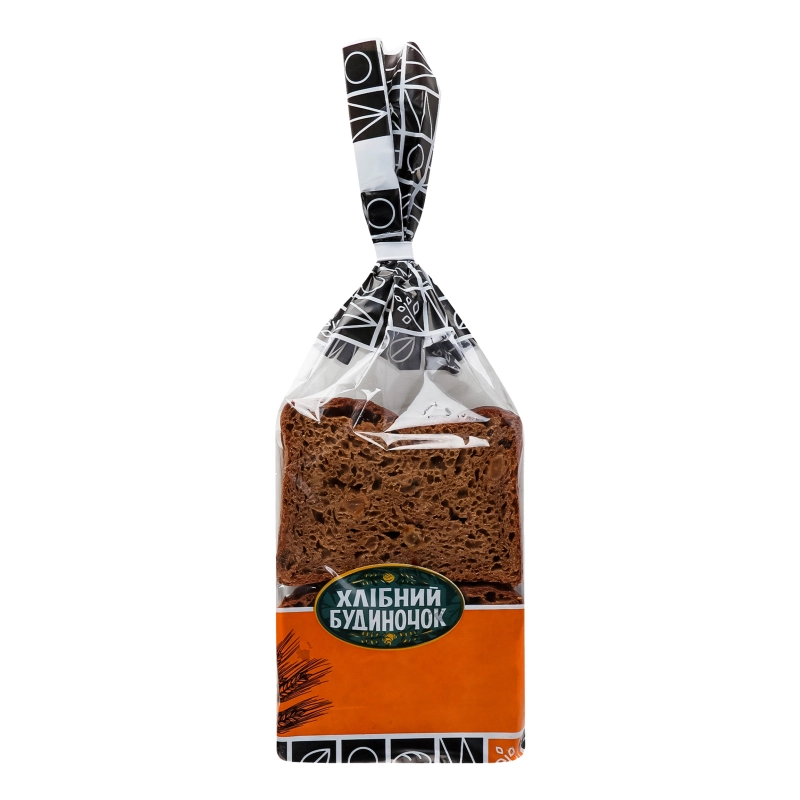 Хліб [Бородинськийk від ТМ [Хлібний Будиночокk, нарізний з родзинками, 325 г