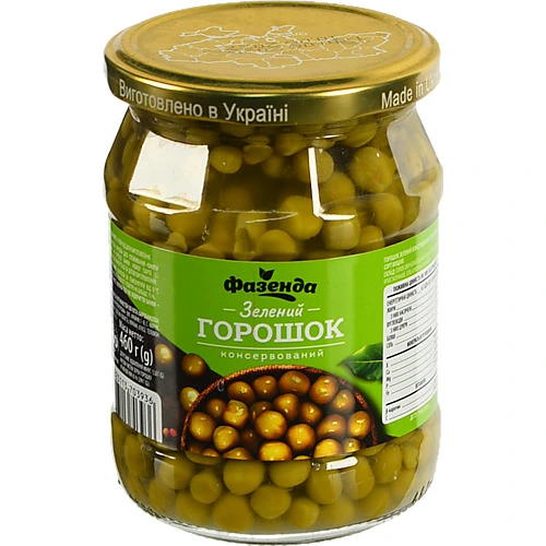 Горошок Фазенда 460г зелений консервований