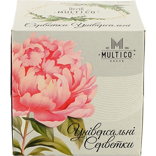 Серветки Multico 80шт косметични білі 2шарові куб