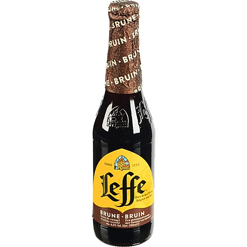 Пиво темне пастеризоване [Leffe Brunek, 6,5%, 0,33 л, скляна пляшка