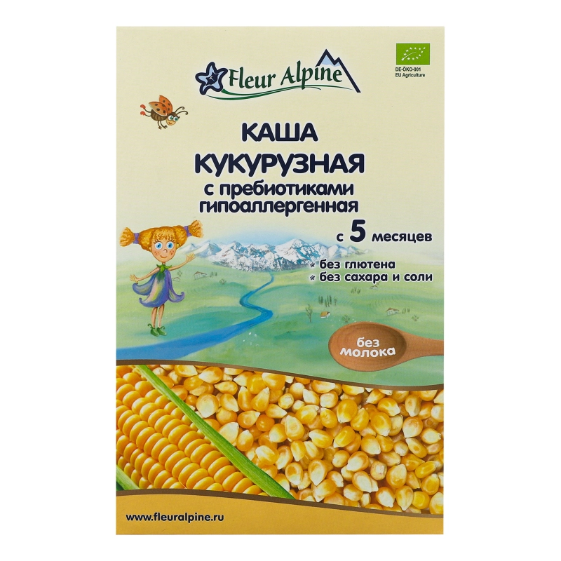Каша кукурудзяна з пребіотиками для дітей від 5міс Fleur Alpine к/у 175г