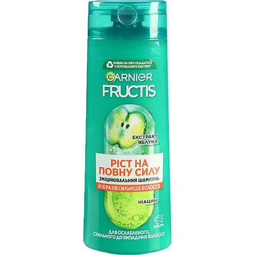 Шампунь для волосся зміцнюючий Ріст на повну силу Fructis Garnier 400мл