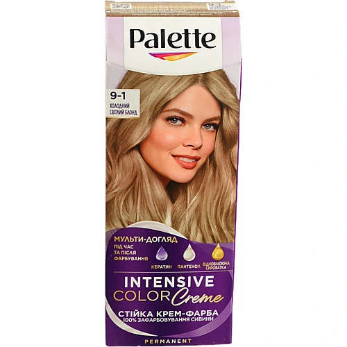 Фарба д.волосся Palette 9-1 Холодний світлий блонд