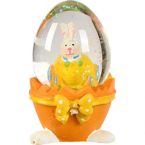 Великодній декор. Скляний шар з курчам 50х56мм.