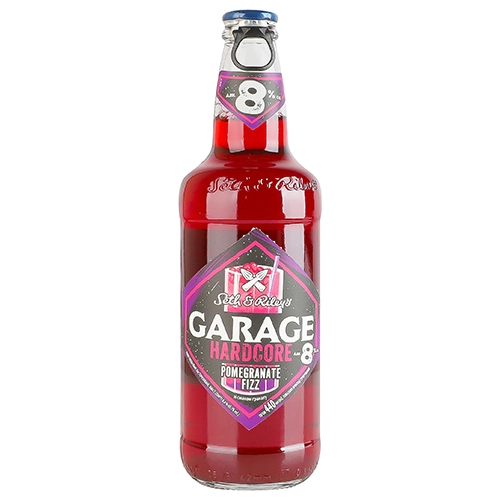 Пиво спеціальне фільтроване пастеризоване [Seth & Rileys Garage Hardcore Pomegranate Fizz зі смаком гранатуk, 8,0%, 0,44 л, скляна пляшка