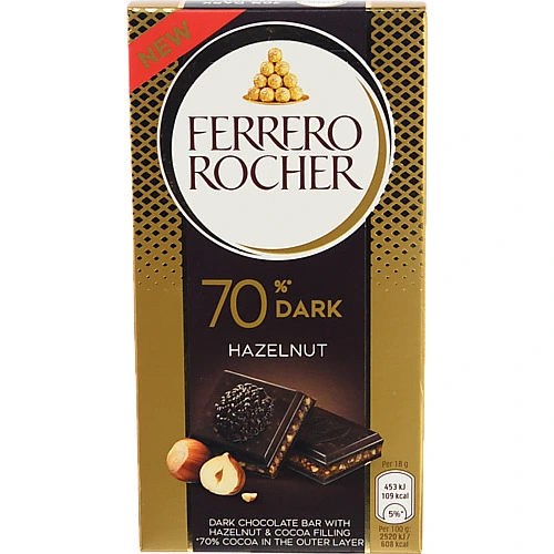 Шоколад  Ferrero Rocher 92г чорний