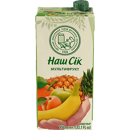 Нектар Мультифрукт Наш сік т/п 0.95л