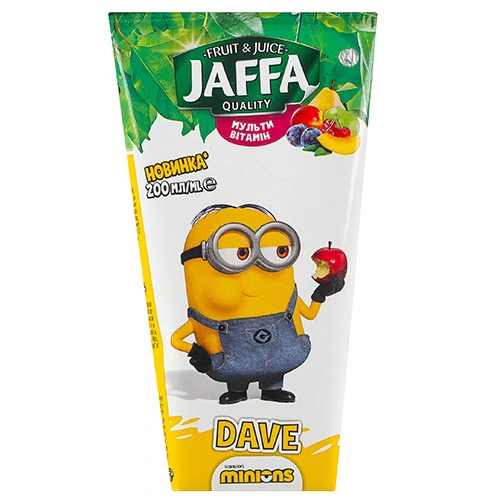 Сік Jaffa minions 0.2л мультивітамін з м'якоттю