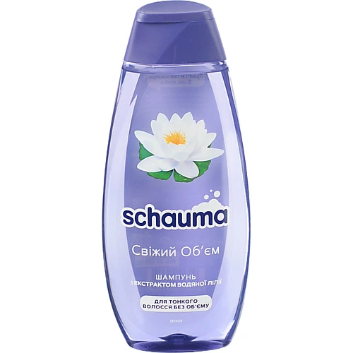 Шампунь для волосся з екстрактом водяної лілії Свіжий Об'єм Schauma 400мл